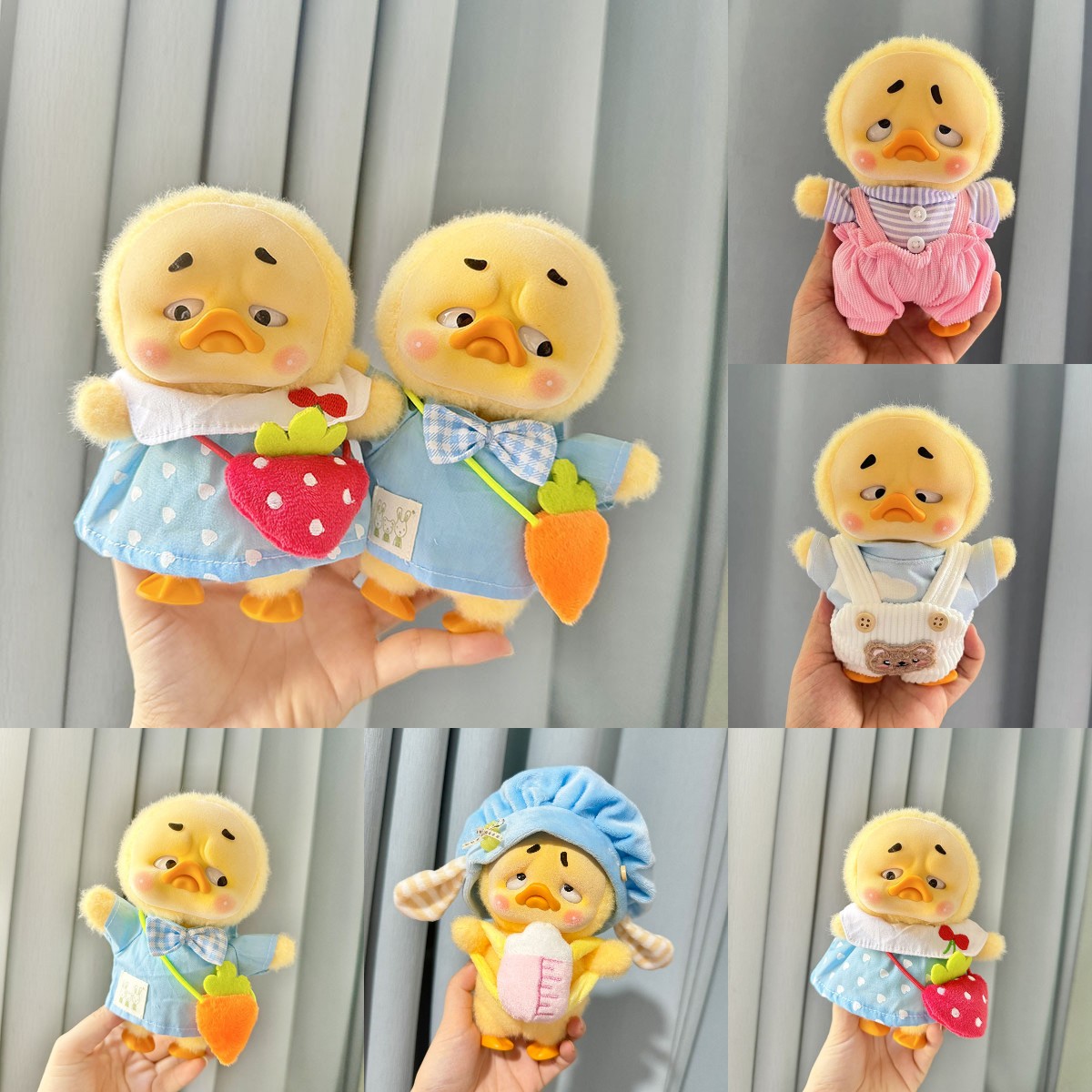 Baby Products Set - 幼稚園用のアヒルのぬいぐるみセット,かわいいベビーアクセサリー,小さな黄色いアヒルの人形の服,居心地の良いアヒルの服