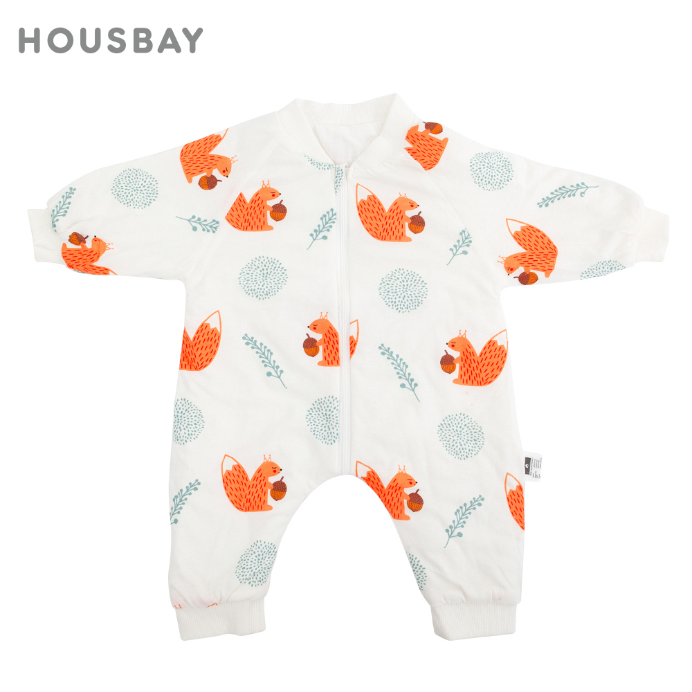 Baby Sleep Sack - ベビー寝袋漫画リスプリント寝袋ソフトコットン春薄型スリープサック子供ホームウェア 1.5Tog
