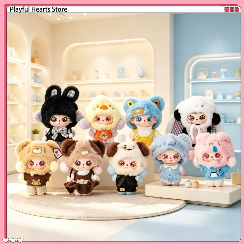Baby Products Set - ニューベイビー スリーハッピーサンデーシリーズ ブラインドボックス ビニールプラッシュドール キーホルダー バッグチャーム