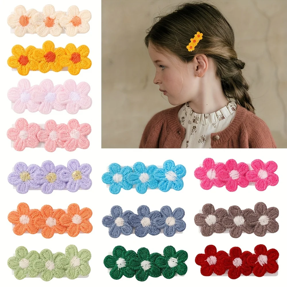 Baby Products Set - 10個セット ベビーミニフラワーヘアクリップ 可愛いヘアピン 幼児 子供 女の子用