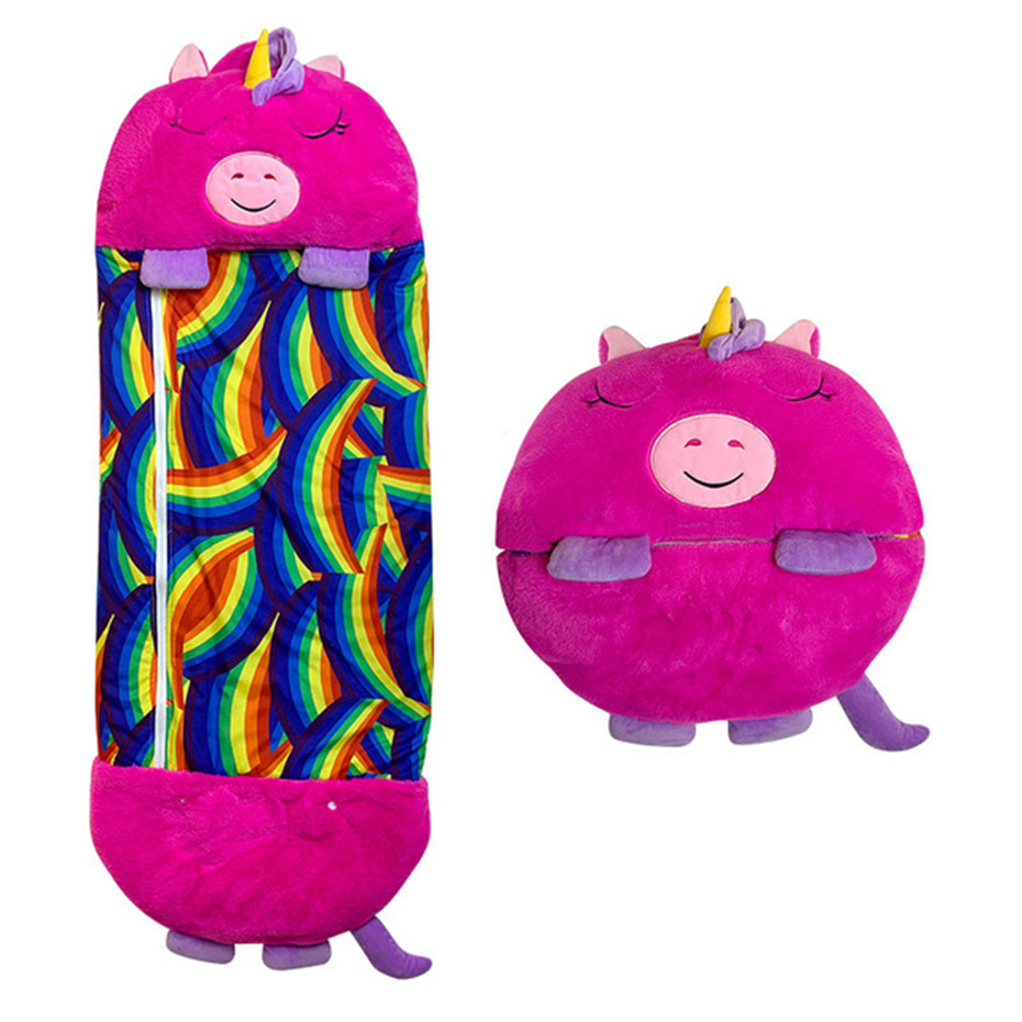 Baby Sleep Sack - 子供の漫画寝袋枕付き誕生日ギフト子供快適なぬいぐるみ暖かい眠い袋動物男の子女の子ソフトスリープサック