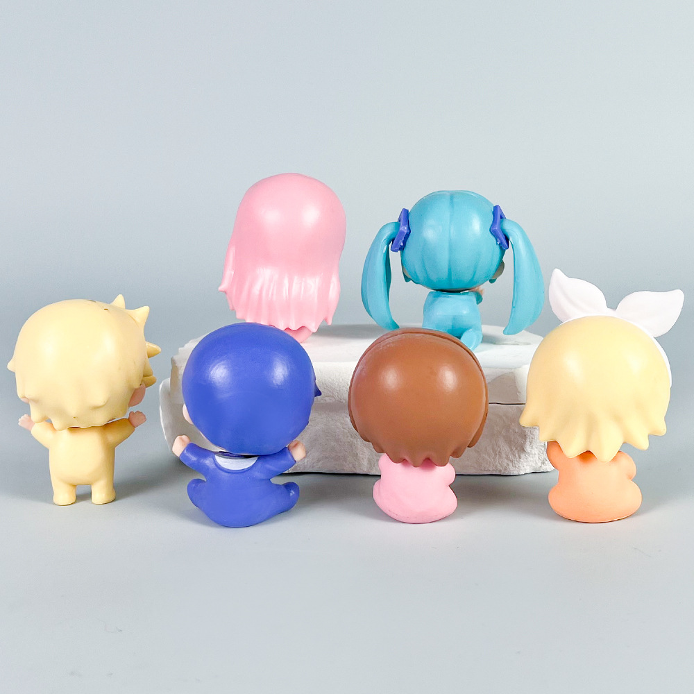 6 ピース/セットアニメ初音ミク q バージョンかわいいベビ - Baby Q Products のレビューと価格