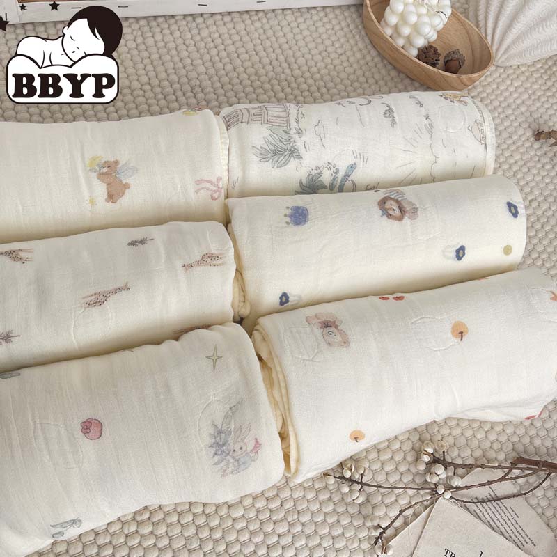 4層竹綿モスリンブランケットベビーおくるみ新生児バスタオルガ - Baby Sleep Sack のレビューと価格