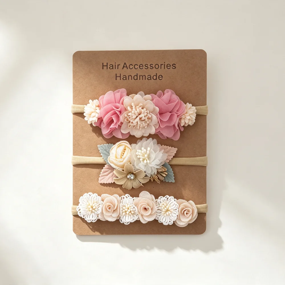 3個セット ベビーガール用伸縮性ヘアバンドセット 新生児用フ - Baby Products Set のレビューと価格