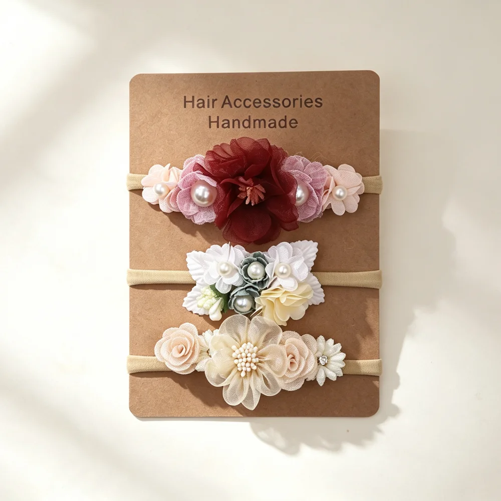 3個セット ベビーガール用伸縮性ヘアバンドセット 新生児用フ - Baby Products Set のレビューと価格
