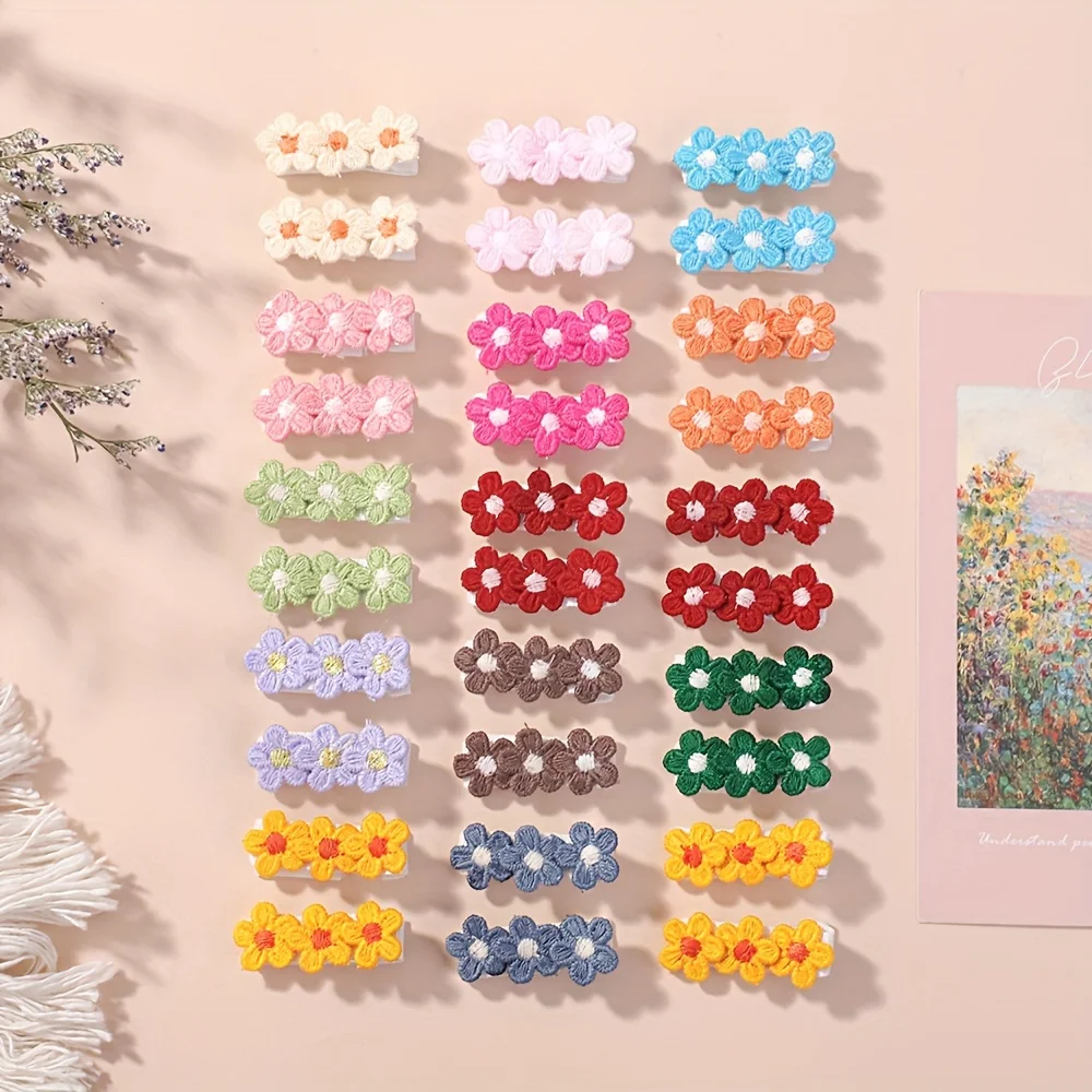 10個セット ベビーミニフラワーヘアクリップ 可愛いヘアピン - Baby Products Set のレビューと価格