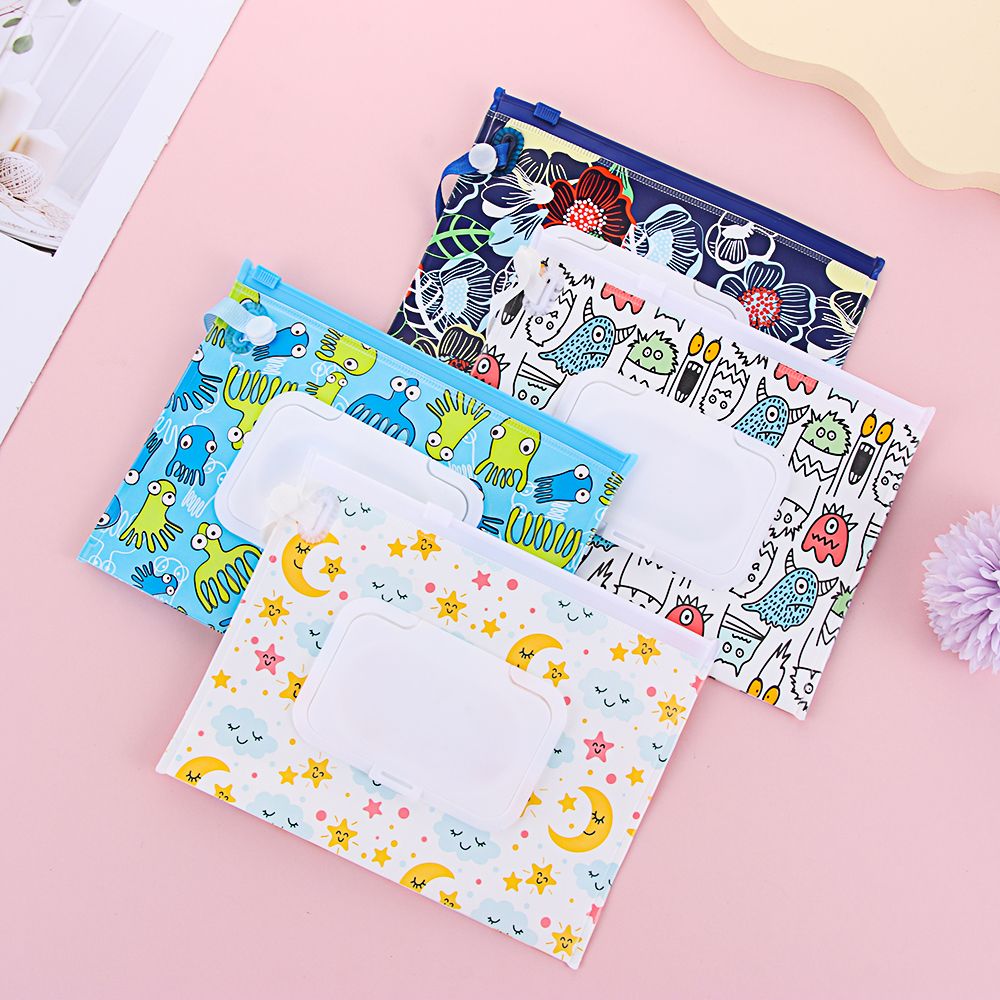 ポータブルフリップカバーウェットティッシュバッグ化粧ポーチス - Baby Products Carry Bag のレビューと価格