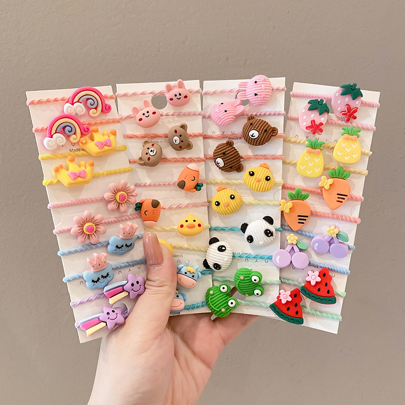 50 個少女漫画フルーツ動物ゴムバンドヘアアクセサリーかわい - Baby Products Set のレビューと価格
