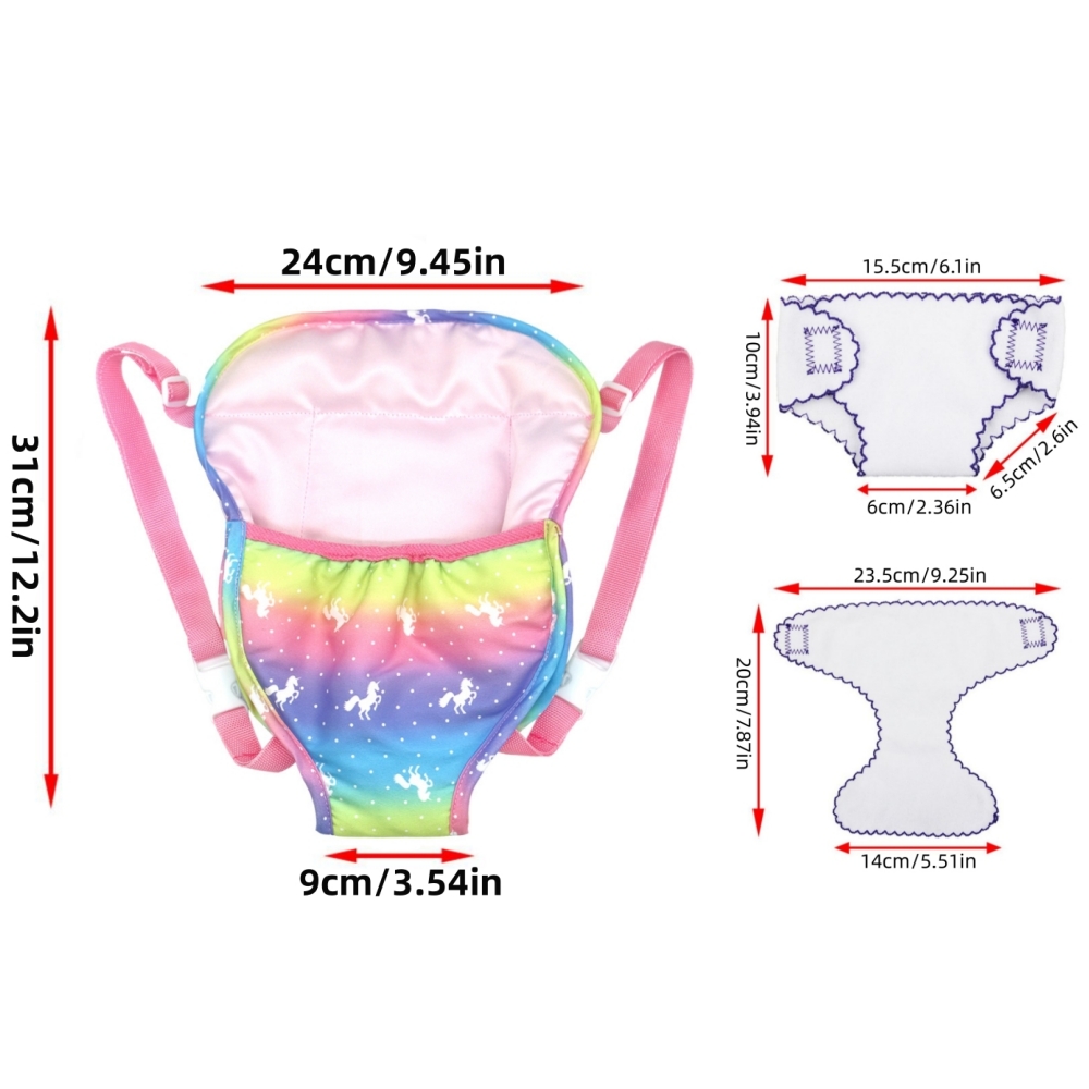 2 個人形おむつ下着とバックパックストラップセット 18 イ - Baby Products Carry Bag のレビューと価格